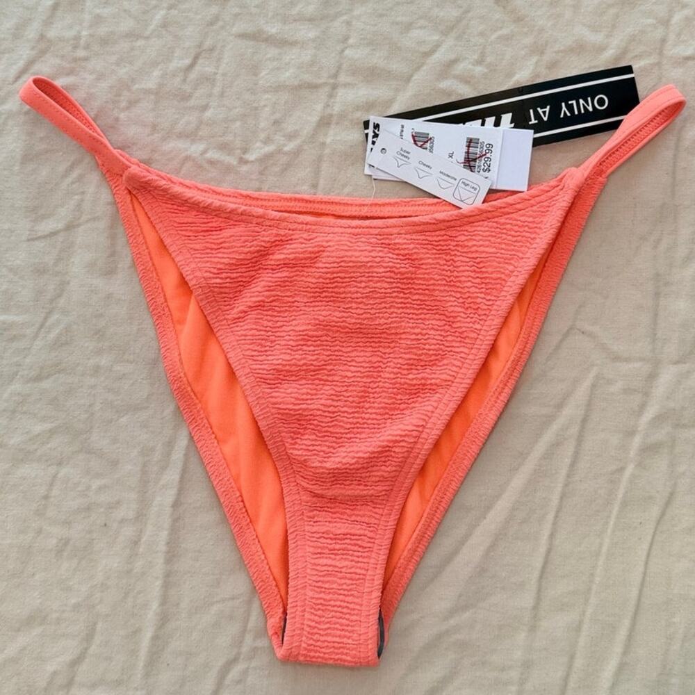 Tilly's Damsel NWT | textured orange bikini swim bottom | size XL